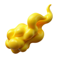 wonderful classic Yellow Smoke Stream Isolated Element with Fluid Motion high resolution png