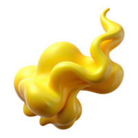 magnificent abstract Yellow Smoke Stream Isolated Element with Fluid Motion genuine png