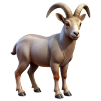 vibrant rustic Zephyr Zone Mountain Goat Isolated Element Realistic Rendering original png