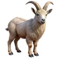 impressive vintage Zephyr Zone Mountain Goat Isolated Element Realistic Rendering high resolution png