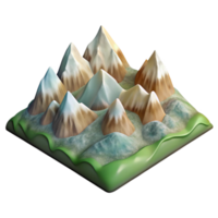 extraordinary contemporary Zephyr Zone Mountain Range Cutout on Transparent Background high resolution png