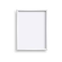White blank vertical frame with white paper vector