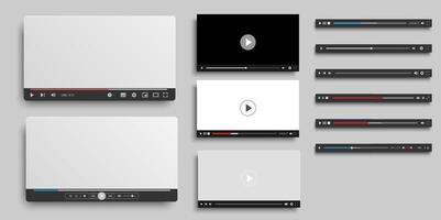 player interface and Audio or player progress loading bars vector