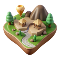 wonderful creative Zephyr Zone Valley View Cutout with Warm Sunlight high resolution png