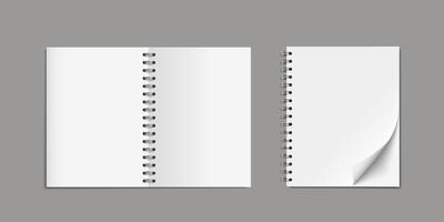 Realistic notebook mockup, with place for your design vector