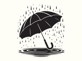 Black Umbrella Shape for Graphic Design vector