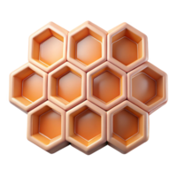 mesmerizing bold mid-century An abstract, geometric pattern resembling a honeycomb with Transparent Background fine detail png