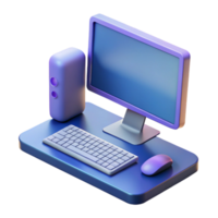 exquisite calm bohemian Desktop computer with monitor, keyboard, and mouse with Transparent Background ultra HD png