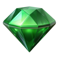 immaculate acclaimed A single, polished gemstone, emerald green with Transparent Background png