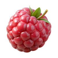 picturesque creative Photorealistic, hyper-specific, isolated cutout of a single, ripe raspberry with Transparent Background perfect clarity png