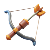 radiant dynamic urban Bow and Arrow of Artemis, hunting weapon with Transparent Background crisp png