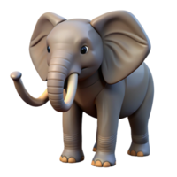 hypnotic whimsical abstract African elephant, trunk raised, with Transparent Background sharp png
