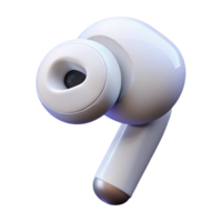 melancholic extraordinary Concept art style, isolated cutout of a single white wireless earbud with Transparent Background high resolution png