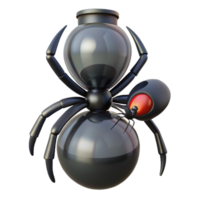 mysterious wonderful Spider, black widow, hourglass marking with Transparent Background museum quality png