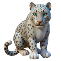 extraordinary exceptional Snow leopard, crouching, with Transparent Background png