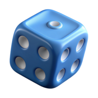 immaculate tropical Professional render of a single dice, showing the number five Isolated cutout with Transparent Background precision png