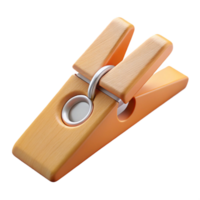 fascinating iconic Concept art style, hyper-specific isolated cutout of a single wooden clothespin with Transparent Background png
