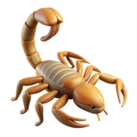 dramatic signature Scorpion, desert, tail raised, with Transparent Background png