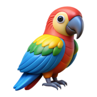 captivating dreamy modern Parrot, macaw, colorful feathers, with Transparent Background high resolution png