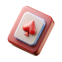 intense splendid Playing card, gambling symbol, with Transparent Background studio quality png