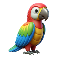 immaculate timeless Parrot, macaw, colorful feathers, with Transparent Background png
