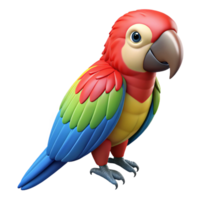 glorious retro Parrot, macaw, colorful feathers, with Transparent Background gallery standard png