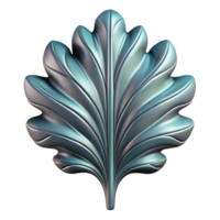 mesmerizing playful avant-garde Ultra-detailed, concept art style isolated cutout of a single Art Nouveau stylized leaf, acanthus, intricate veins, flowing lines, with Transparent Background refined png