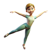 energetic splendid Dancer in ballet attire posing with Transparent Background masterfully captured png