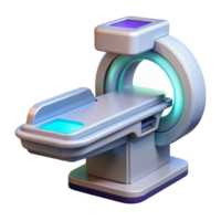 unparalleled surreal Advanced medical scanner device with holographic display interface with Transparent Background 8K png