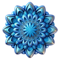 hypnotic unforgettable An intricate fractal pattern in shades of blue, with Transparent Background png