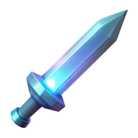 sumptuous dynamic vintage Crystal-powered energy sword with glowing aura with Transparent Background precision png