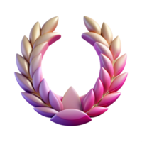 vibrant coveted Laurel Wreath, symbol of victory with Transparent Background png