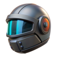 sumptuous rare Cyberpunk motorcycle helmet with integrated HUD display with Transparent Background png