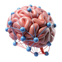 magnificent quintessential A stylized, abstract human brain with interconnected neural pathways, with Transparent Background png