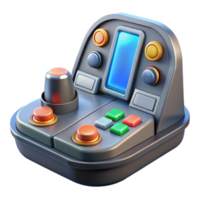 tranquil radiant Spaceship cockpit control panel with illuminated buttons and levers with Transparent Background top-tier png