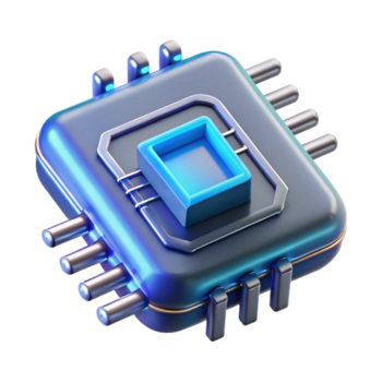 enérgico imaculado cyberpunk dados lasca com brilhando circuitos e exposto fios com transparente fundo feito à mão png