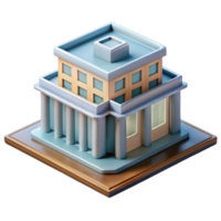tranquil captivating Architectural model miniature building, with Transparent Background precision png