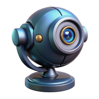 ipnotizzante indimenticabile futuristico sicurezza telecamera con rotante lente e movimento sensori con trasparente sfondo png