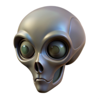 timeless contemporary Alien skull with elongated cranium and large eye sockets with Transparent Background luxury png