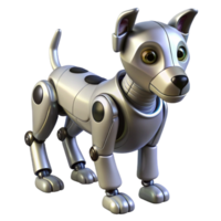 picturesque timeless Robotic dog with articulated legs and wagging tail with Transparent Background png