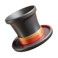 hypnotic coveted Hyper-specific, isolated cutout concept art style render of a vintage top hat with Transparent Background png