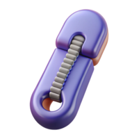 gorgeous inspired Concept art style, hyper-specific isolated cutout of a single zipper pull with Transparent Background png