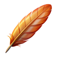 impressive geometric Hyper-specific, isolated cutout of a single Phoenix feather, ultra-detailed, professional render, concept art style with Transparent Background perfect clarity png