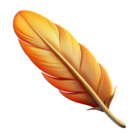 impressive whimsical classic Hyper-specific, isolated cutout of a single Phoenix feather, ultra-detailed, professional render, concept art style with Transparent Background perfect clarity png