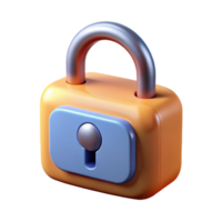 distinguished surreal A locked padlock with a keyhole with Transparent Background premium png
