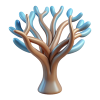 majestic signature A stylized, abstract tree with branches made of flowing lines, with Transparent Background png