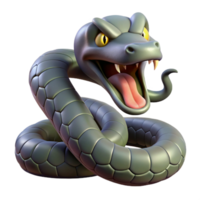 magnificent nordic A coiled viper with fangs bared with Transparent Background professional png