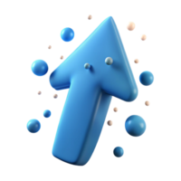 immaculate calm art deco A single, abstract arrow pointing upwards, formed by particles, with Transparent Background masterfully captured png
