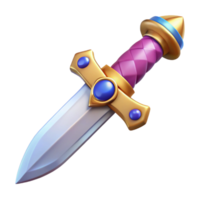 immaculate creative A decorative dagger with a jeweled hilt with Transparent Background gallery standard png