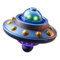 dazzling celebrated Alien technology device with pulsating lights and unknown symbols with Transparent Background png